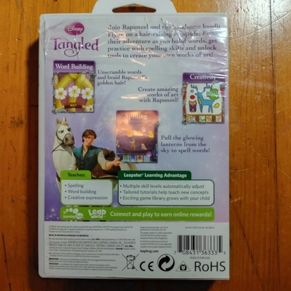 Leap Frog Leapster Learning Game Reading Disney Tangled‎ learn
